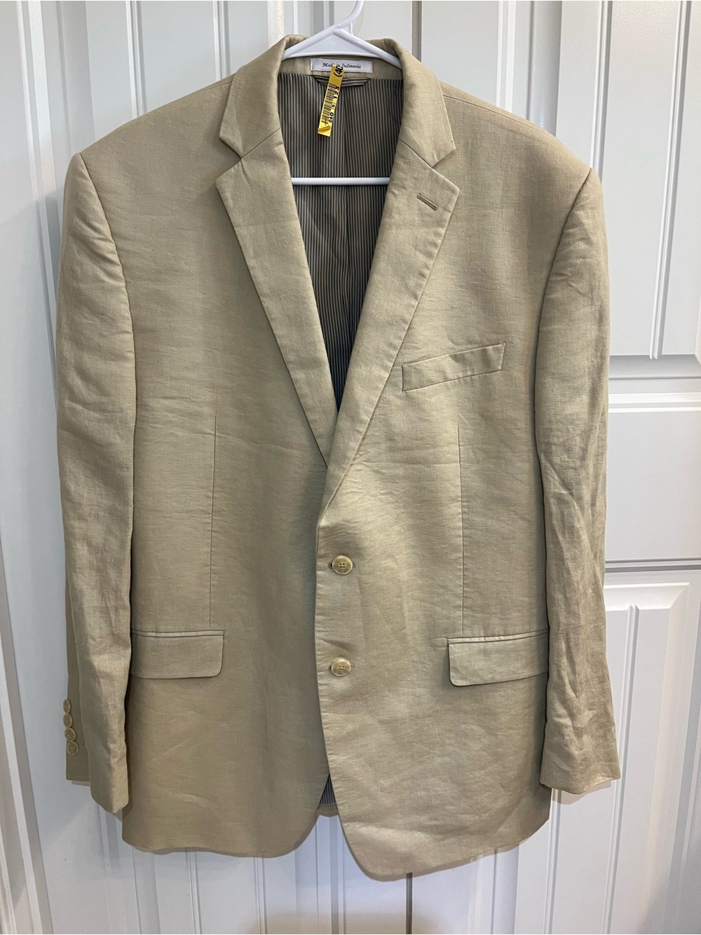 Calvin Klein Light Beige Linen Sport Coat 42R